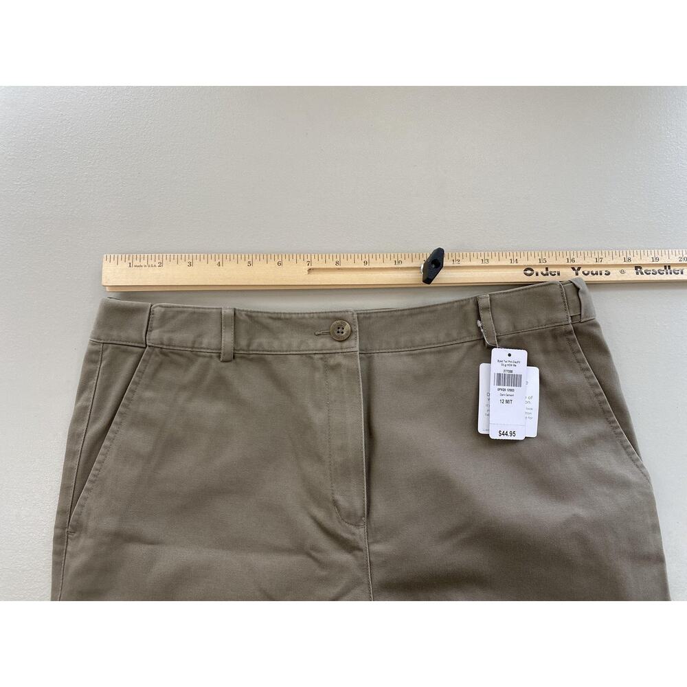 L.L.Bean Pants Womens 12 Medium Tall Brown Classic Fit Chino Wrinkle Free 32x32 - Picture 5 of 16